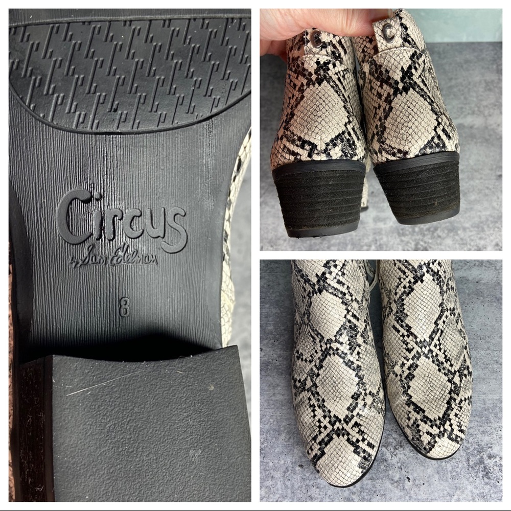 Circus Sam Edelman Pipper Snake Pattern Ankle Boo… - image 3